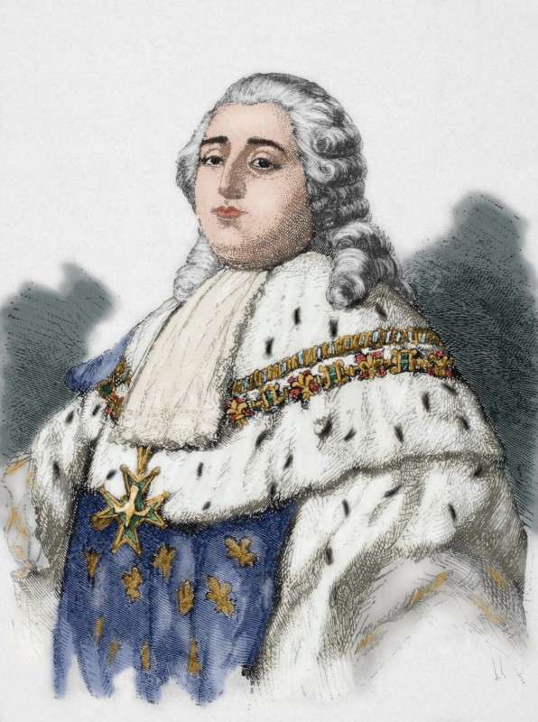 Louis XVI (1754-1793). King of France. Engraving. Colored.