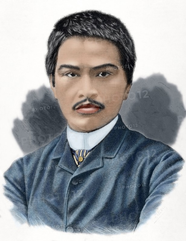 Juan Luna Novicio (1857-1899). Engraving. Colored.