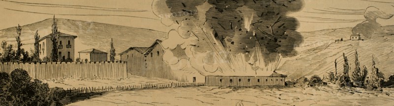 Destruction of the ammunition of Ugarte by General Pino's troops.
