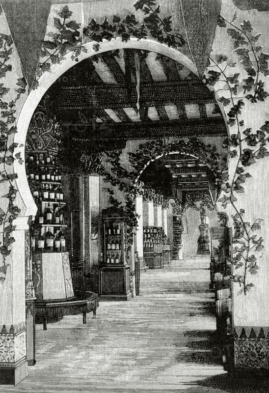 The main floor and the pantry of the Pavilion of Spain, Paris.