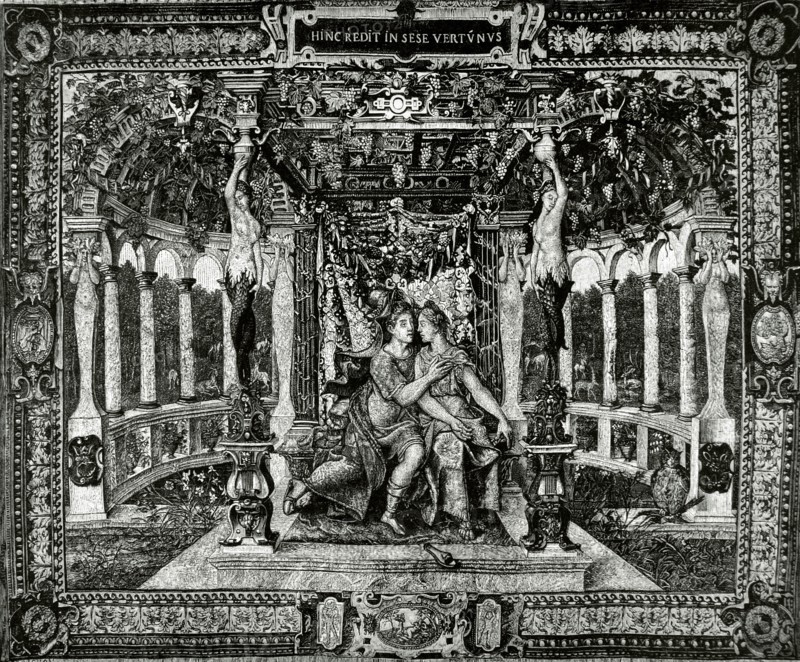 Roman mythology. Vertumnus and Pomona.