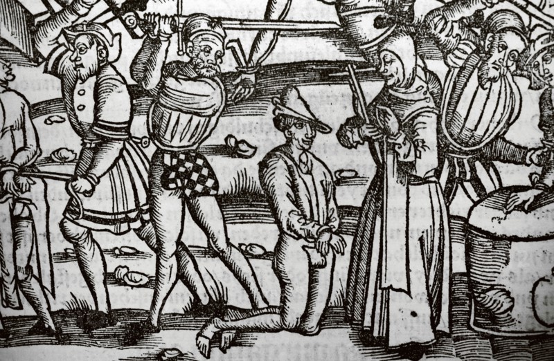 Detail of differents tortures.
