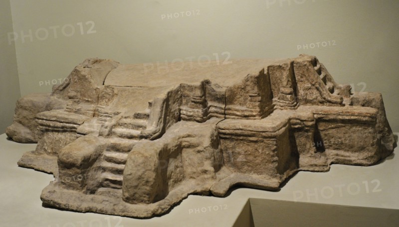 Stupa. Clay, gypsum and clay daubing.