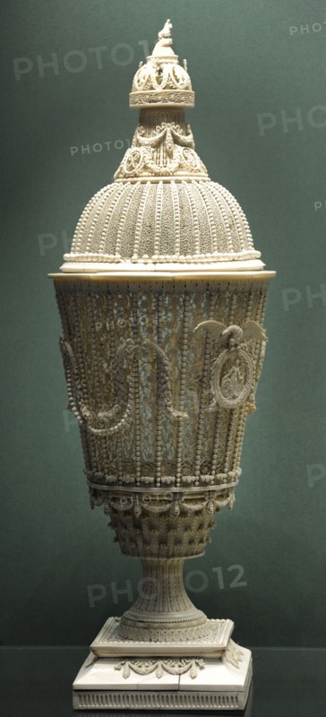 Vase, Carved bone.