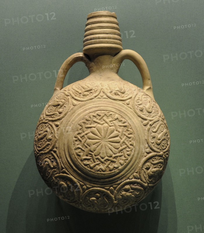 Ampulla. Used for holy water or holy oil (pilgrimages).