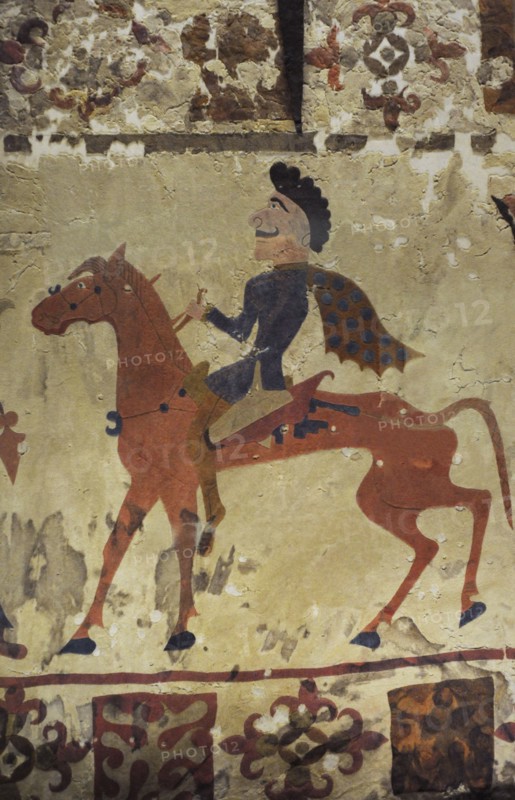 Horseman, felt artifact.