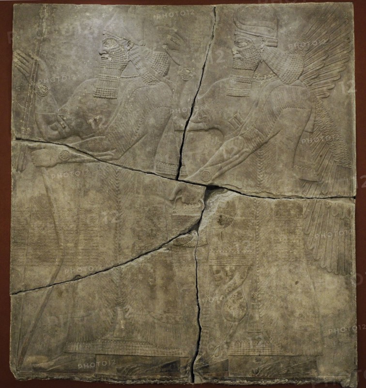 King Ashurnasirpal II and his god.