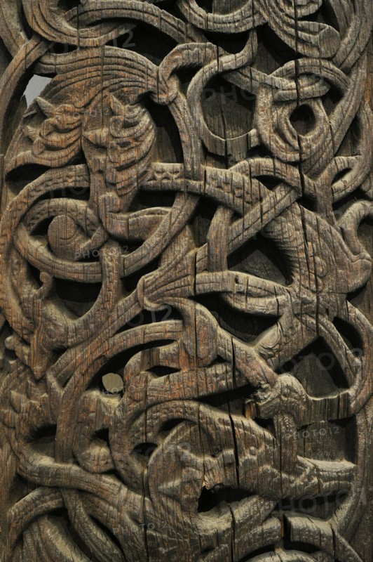 Stave church portal. Faberg church.