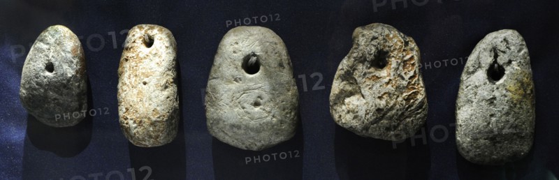 Loom weights.