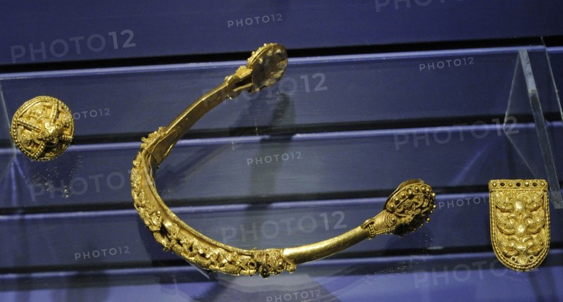 Gold spur and 2 strap mounts.
