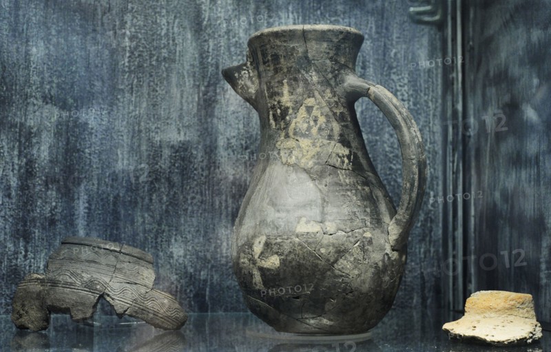Pottery and jar.