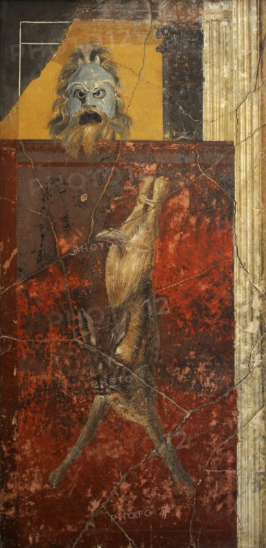 Hare and mask of a Satyr.