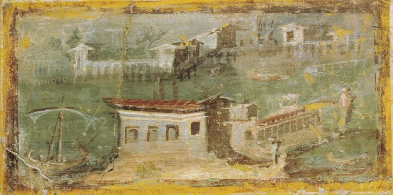 A river landscape.