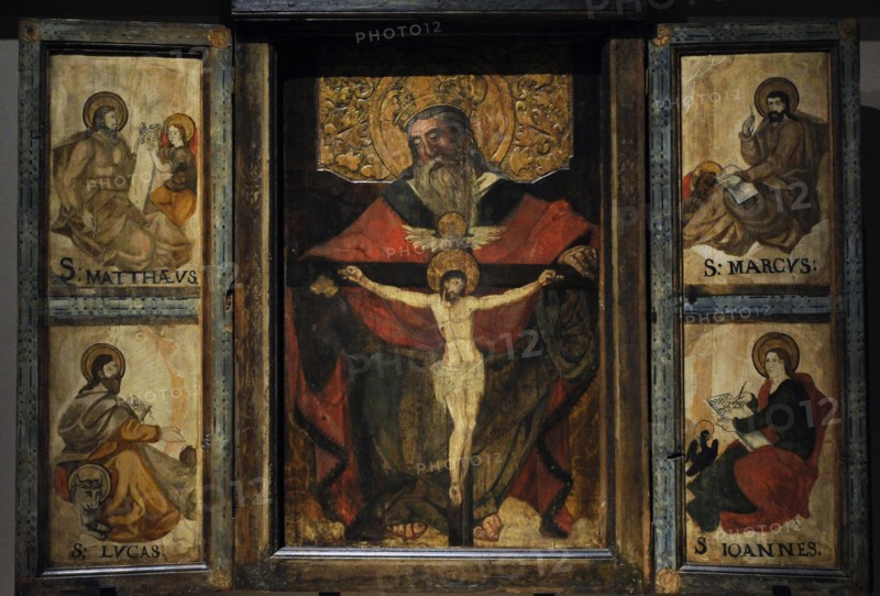 Triptych with the Holy Trinity.