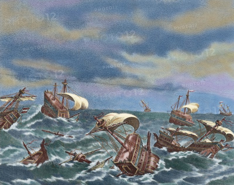 Destruction of the Spanish Armada.