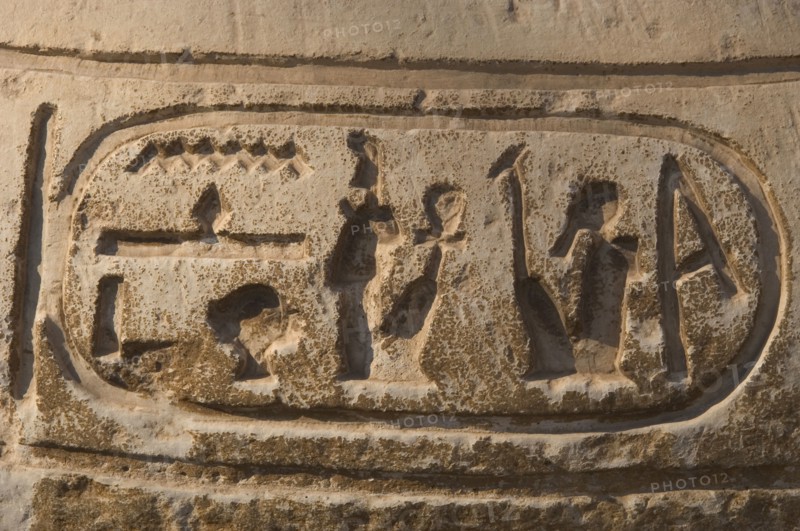 Hieroglyphic writing. Cartridge.