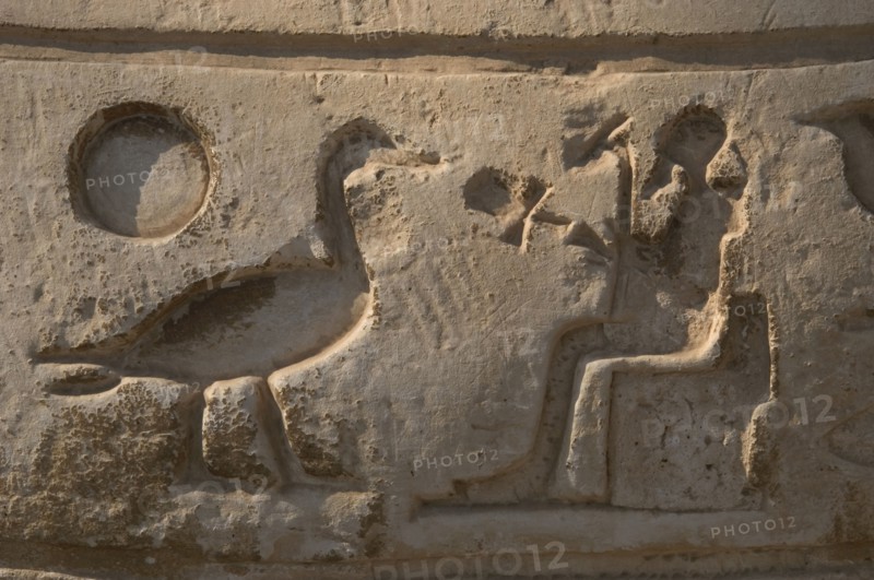 Hieroglyphic writing.