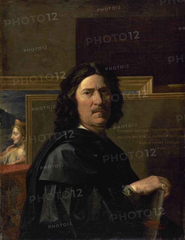 Nicolas Poussin (1594-1665). Painter of the classical French Baroque style. Self-portrait. 1650. Louvre Museum. Paris. France.