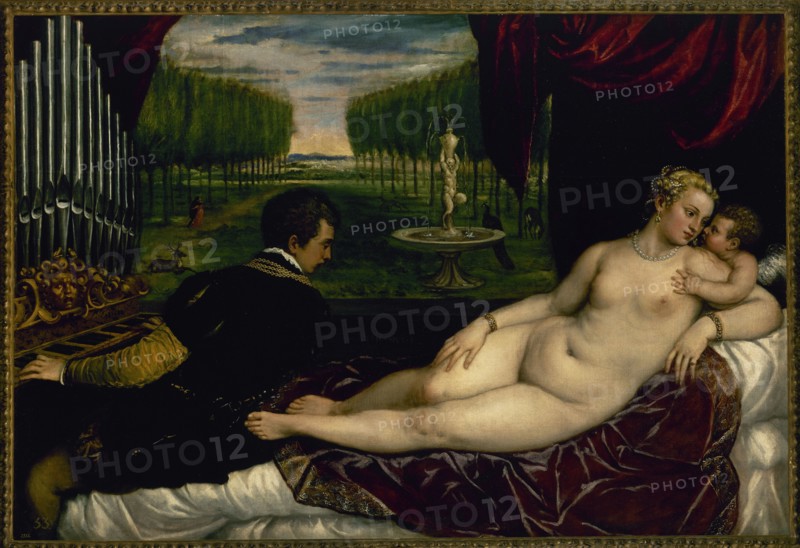 Venus with an Organist and Cupid.