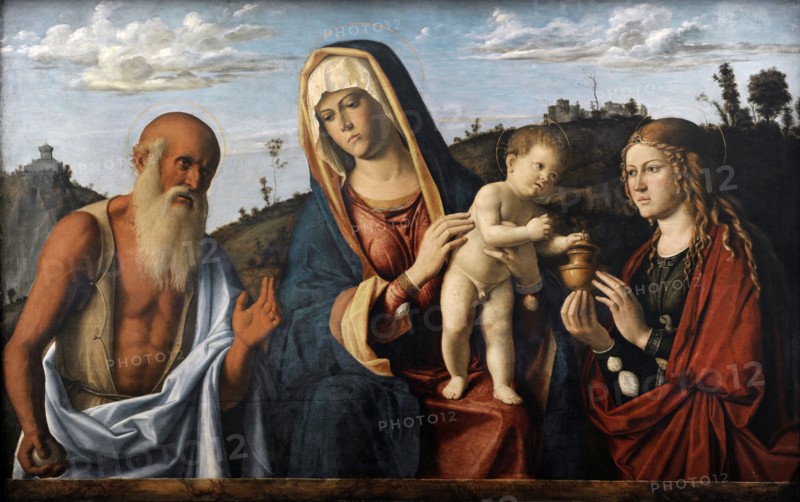 Madonna and Child with Saint Jerome and Mary Magdalene.