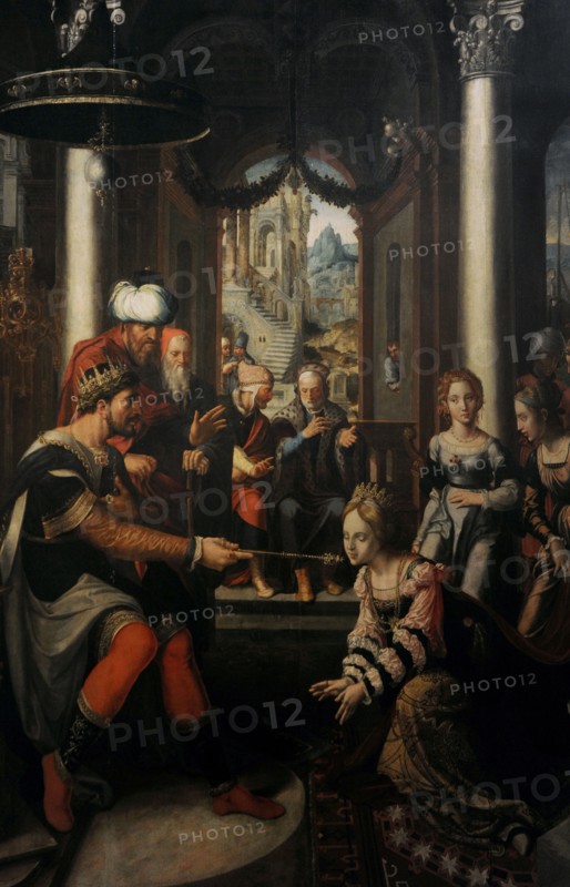 Esther before King Ahasuerus.