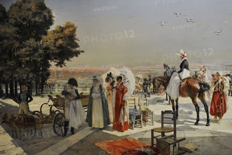 Napoleon I and the king of Rome at Saint-Cloud in 1811.