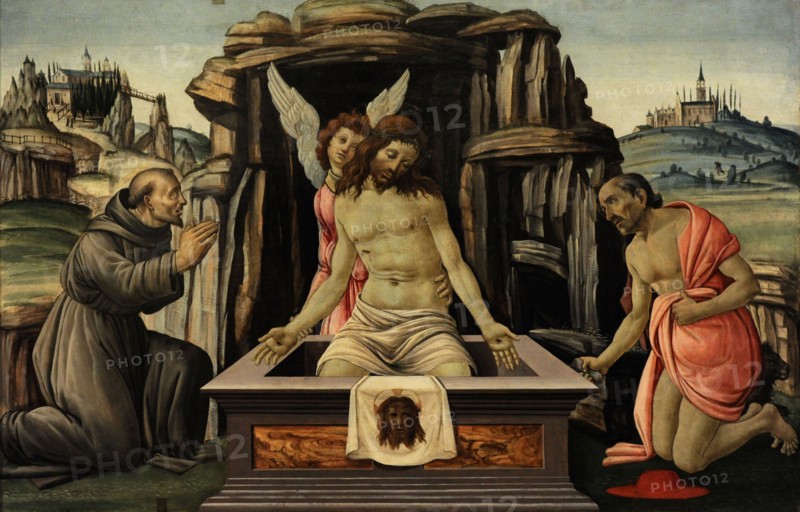 The Lamentation over the Dead Christ with Saints Francis and Jerome.