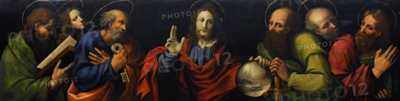 Christ with the apostles.