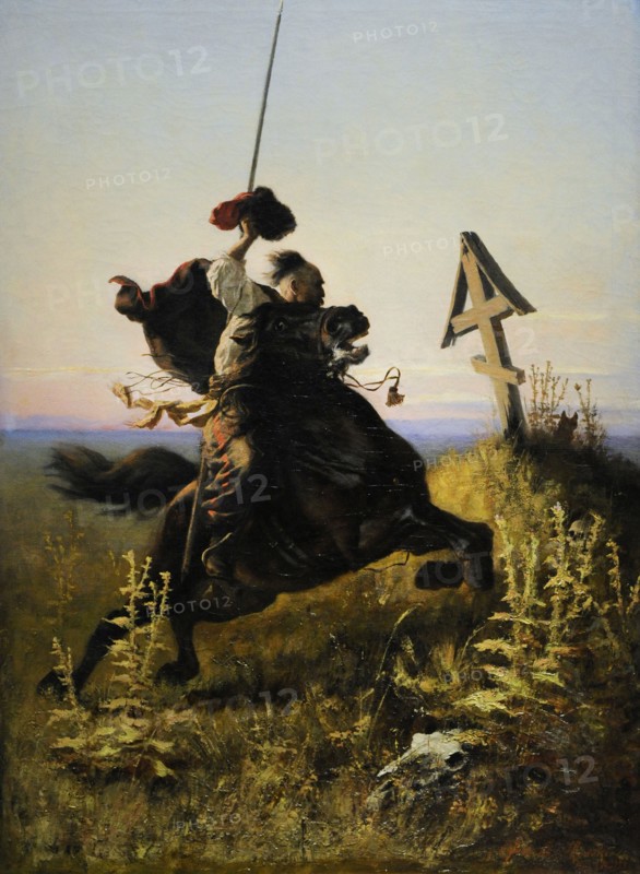 Cossack in the Steppe.