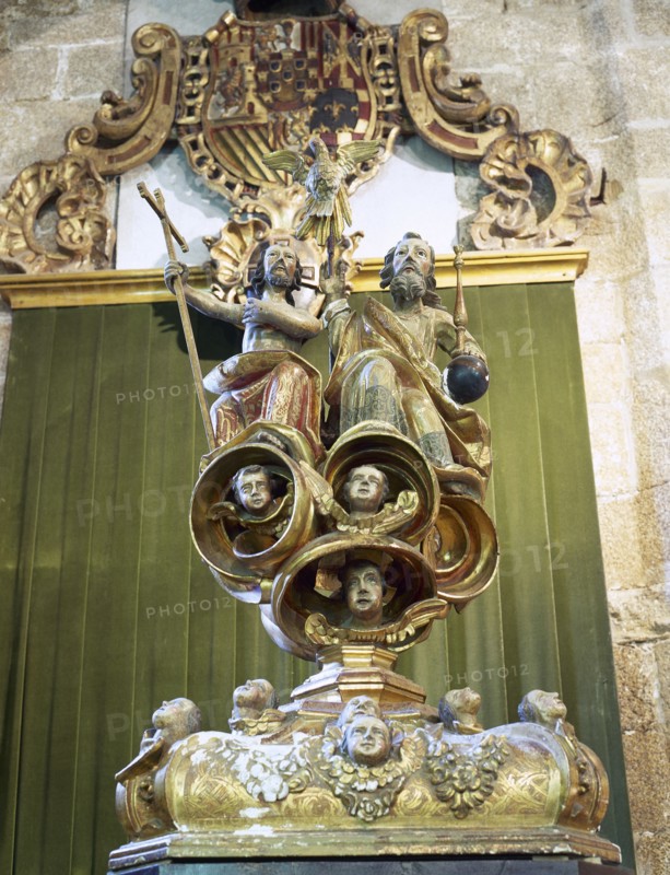 Holy Trinity. Sculpture. Church of James. Betanzos. Galicia. Spain.