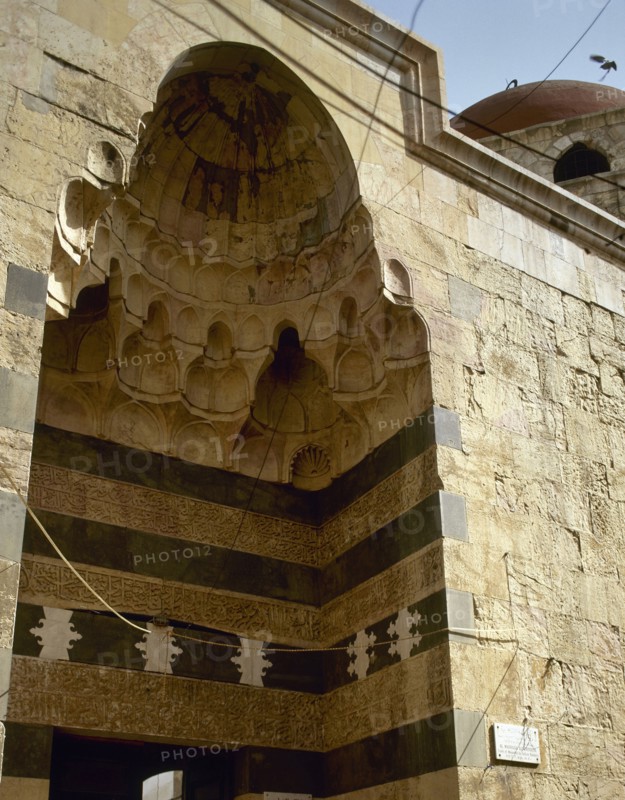 Syria. Damascus. Zahirie Madrasa. Entrance. Detail.