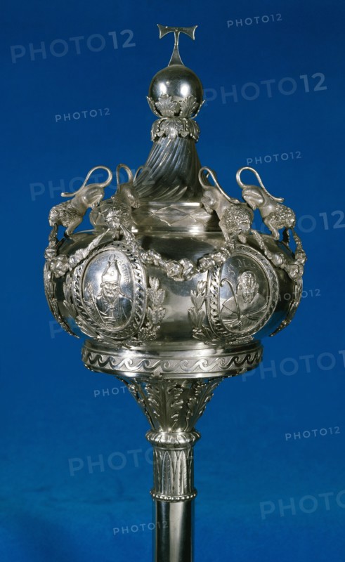 18th century. Processional sceptre. Silver. Cathedral Treasury. Tarragona. Catalonia. Spain.