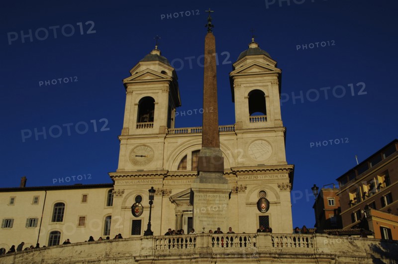 Church of the Santissima Trinita dei Monti and obelist of Sallustiano.