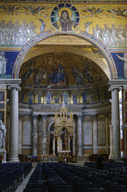 Basilica of Saint Paul Outside the Walls. Altar and Arnolfo di Cambio's Tabernacle.