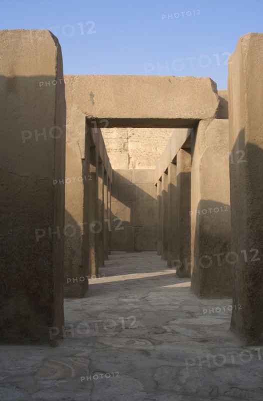 Khafre's Valley Temple. Pink granite and alabaster.