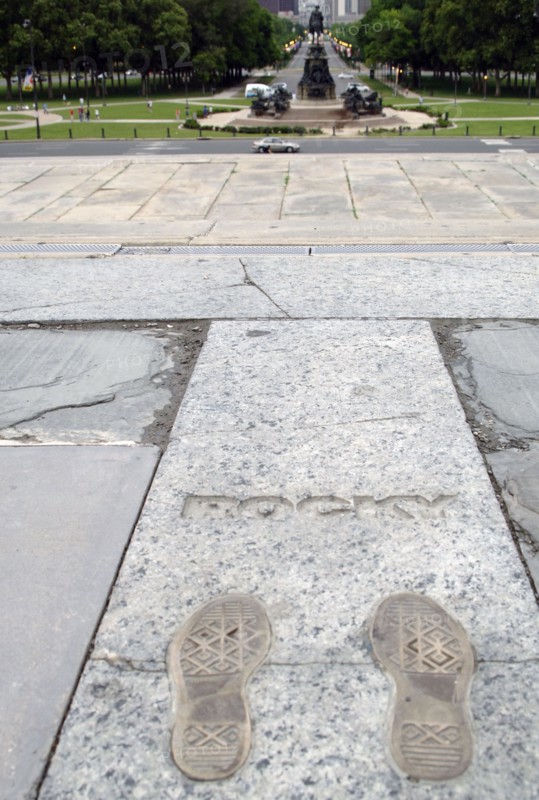 Rocky Steps monument. Footprint.