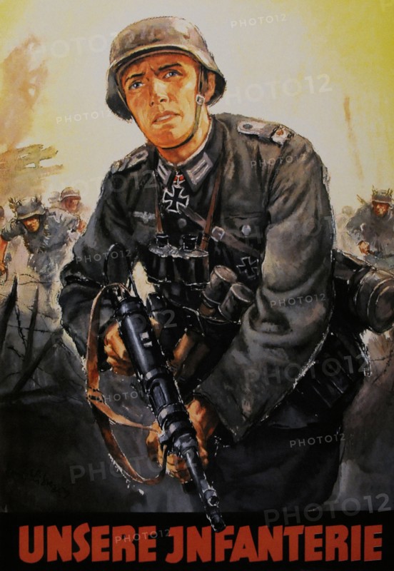 German propaganda poster to encourage youths to do military service in the Wehrmacht army.