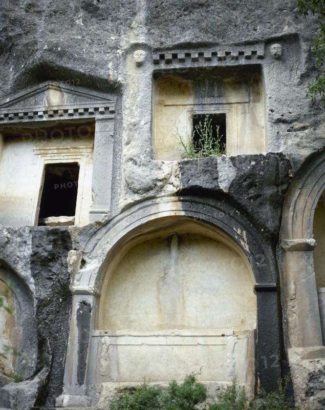 Turkey. Asia Minor. Termessos. Necropolis. Rock-cut tombs.