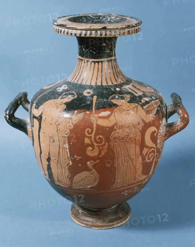 Greek art. Spain. Pelike. Ceramic piece 4th century century. From Empuries. Alt Emporda. Catalonia. Spain.