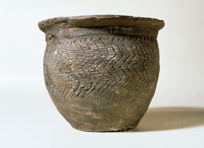 Prehistory. Iron Age. Pot. Terracota. 7th-6th c. BC. From Turo de les Mentides, near Manlleu, Catalonia. Spain.