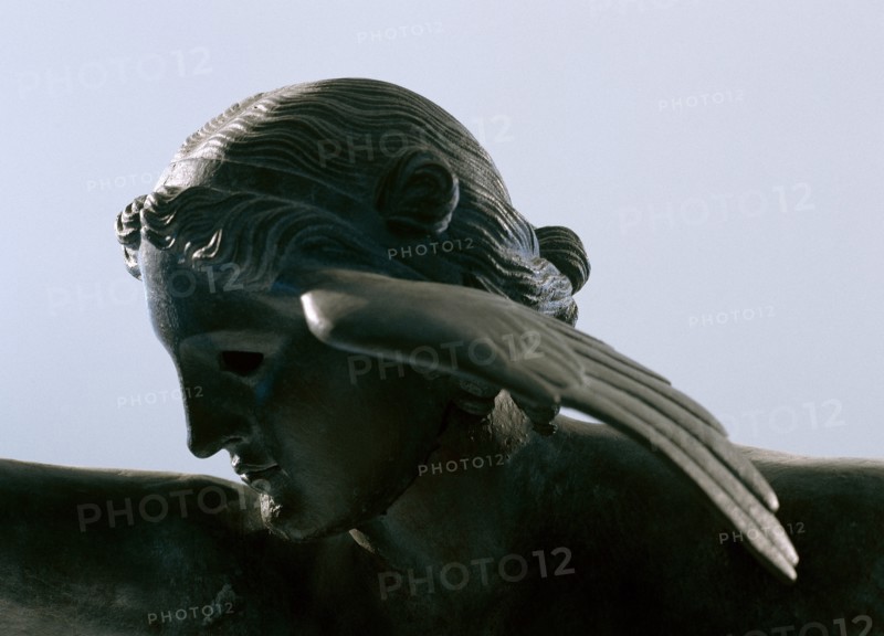 Hypnos. Personification of sleep. Statue. Spain.