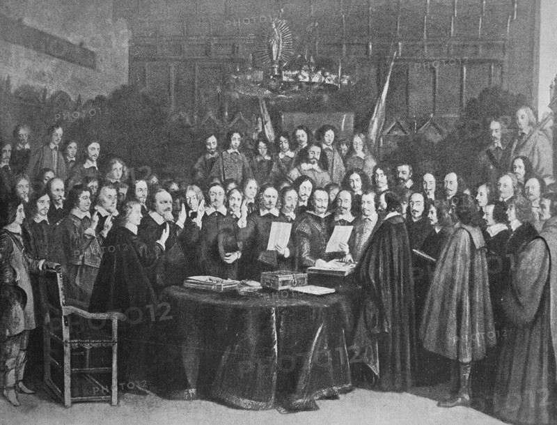 The swearing of the oath of ratification of the treaty of Münster in 1648