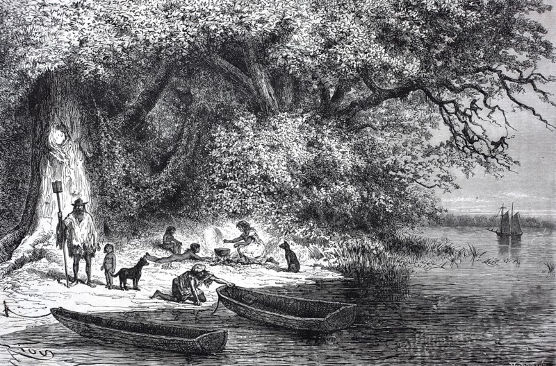 Natives on the Parana River in Paraguay  /  Ureinwohner am Parana Fluß in Paraguay