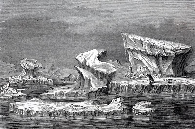 Icebergs off the coast of Greenland  /  Eisberge vor der Küste von Grönland