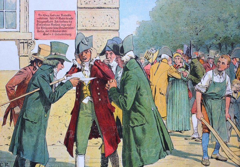 Reactions in berlin after the defeat of the twin battles of Jena and Auerstedt