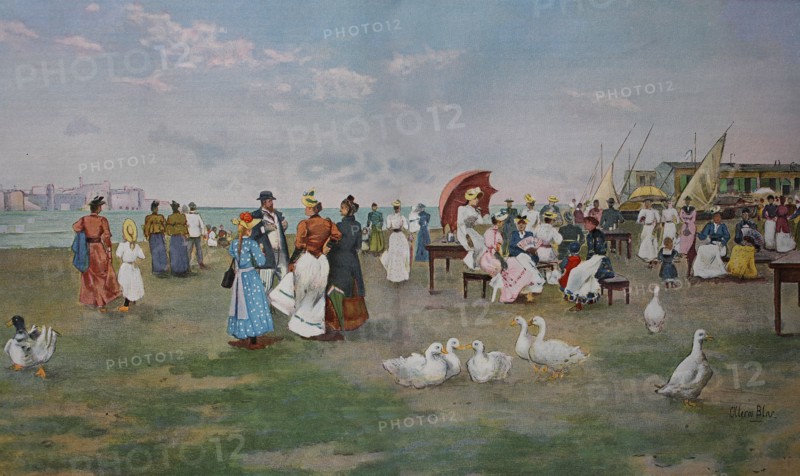 beach scene at the riviera di levante