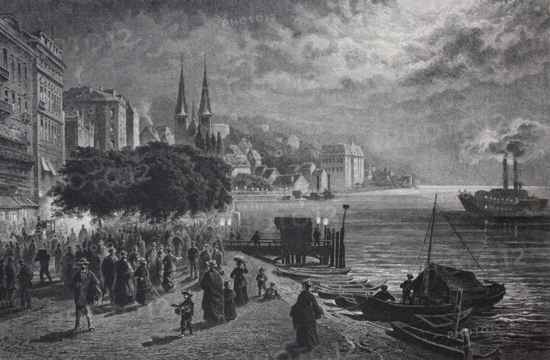 a summer evening at Lucerne