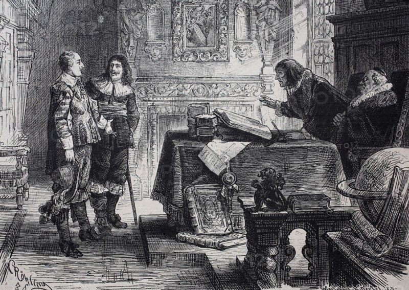 a interrogation of the studiosus Wallenstein in front of the rector of the school in Altdorf