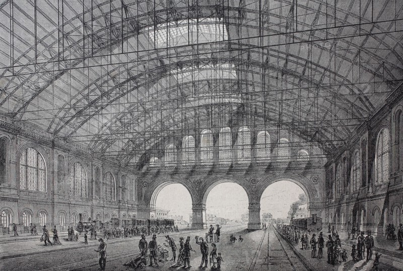 the new railway station Anhalt at Berlin