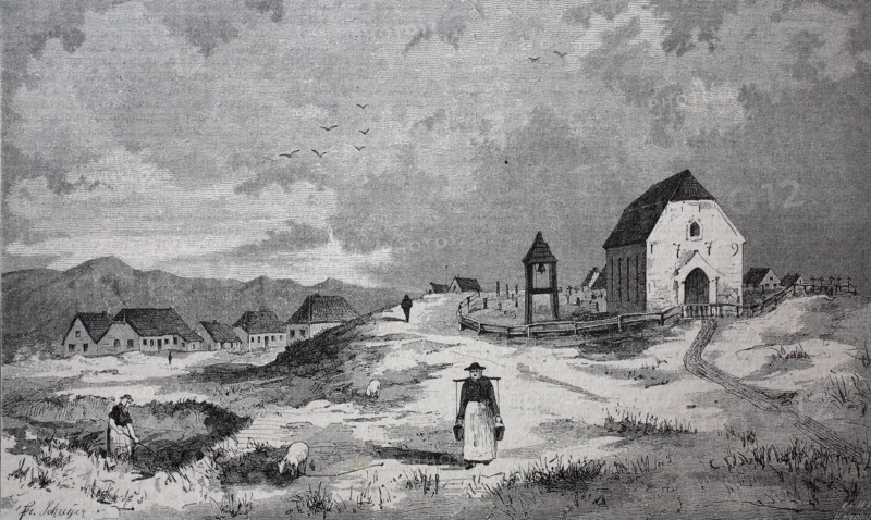 the church and the cemetery of Juist